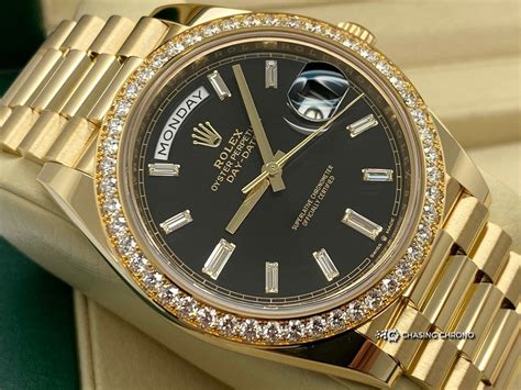 yellow gold fluted rolex daydate|rolex day date watch price.